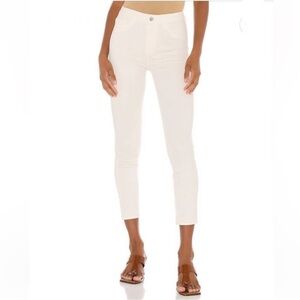 L`AGENCE Margot Skinny High-Rise White Jeans